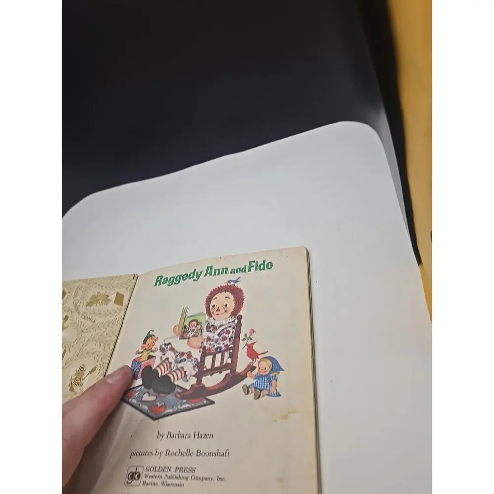 1970s Little Golden Book Raggedy Ann and Fido Barbara Hazen Boonshaft worn edges